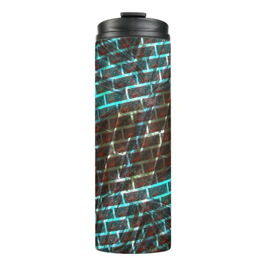 Blauer brauner Rost, Kratzer, kleiner Stein oder G Thermosbecher (Vorderseite)