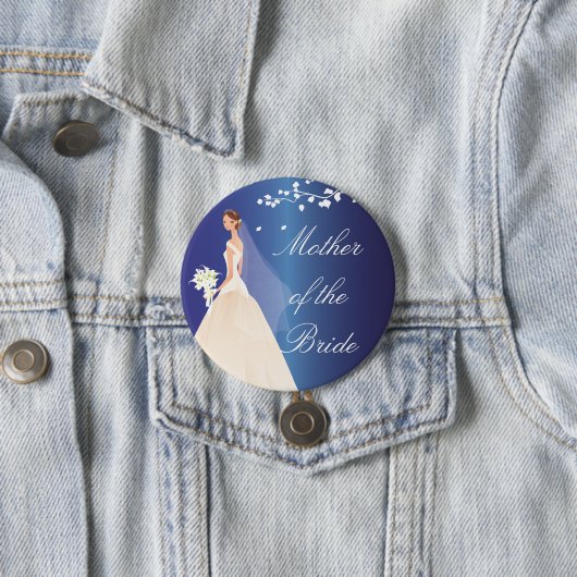 Blauer Braut PÖBEL Brautparty-Knopf Button (Beispiel)