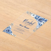 Blauer Brautparty Acryleinladungen (Ablage )