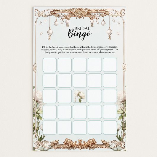 Blauer Brautparty Bingo Game