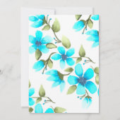 Blauer Brautparty Einladung (Rückseite)