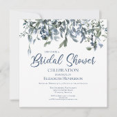 Blauer Brautparty Einladung (Vorderseite)