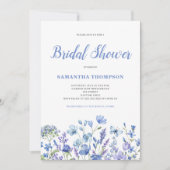 Blauer Brautparty Einladung (Vorderseite)