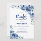 Blauer Brautparty Einladung (Vorderseite)