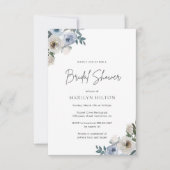 Blauer Brautparty Einladung (Vorderseite)