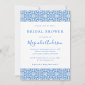 Blauer Brautparty Einladung (Vorderseite)