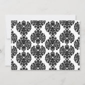 Blauer Brautparty-Einladungs-Damast Einladung (Rückseite)