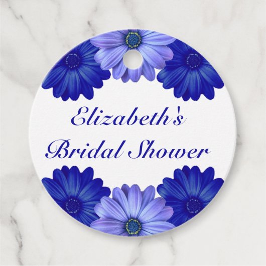 Blauer Brautparty Geschenkanhänger (Vorderseite)