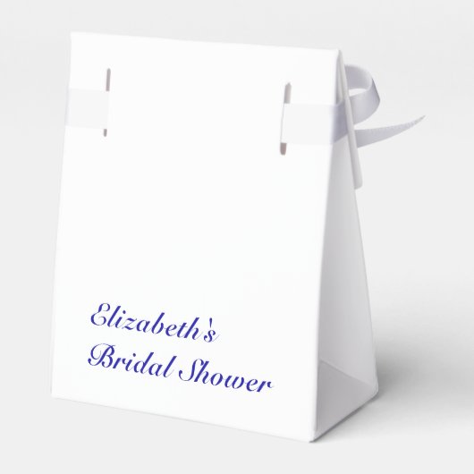 Blauer Brautparty Geschenkschachtel (Rückseite)