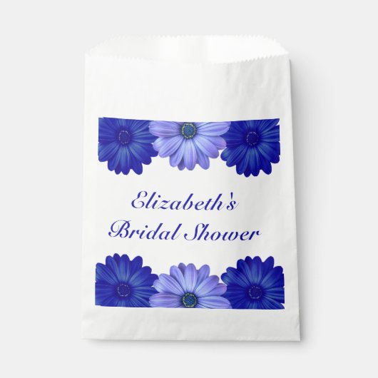 Blauer Brautparty Geschenktütchen (Vorderseite)