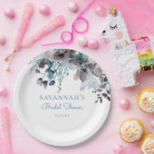 Blauer Brautparty Pappteller (Party)