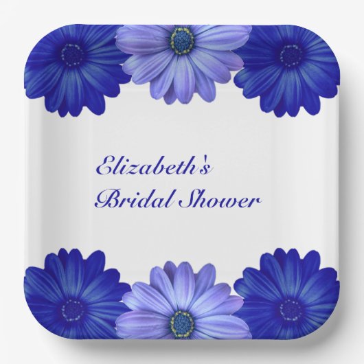 Blauer Brautparty Pappteller (Vorderseite)