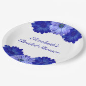 Blauer Brautparty Pappteller (Schrägansicht)