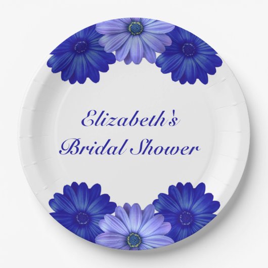 Blauer Brautparty Pappteller (Vorderseite)