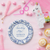 Blauer Brautparty Pappteller (Party)