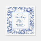 Blauer Brautparty Serviette (Vorderseite)