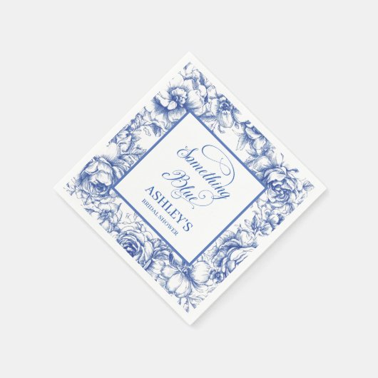 Blauer Brautparty Serviette (Ecke)