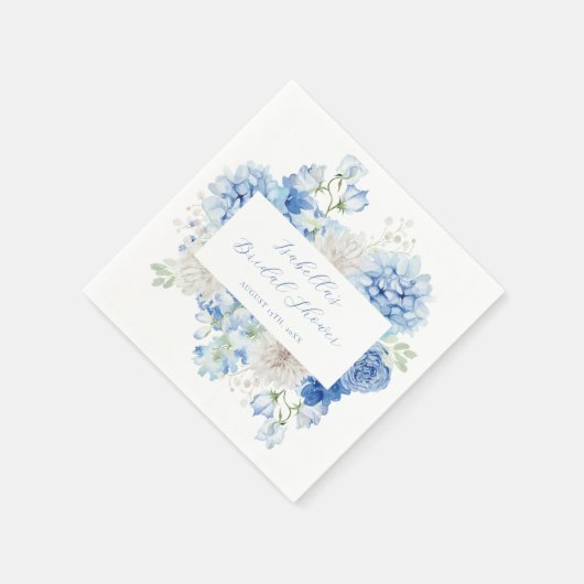 Blauer Brautparty Serviette (Ecke)