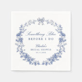 Blauer Brautparty Serviette (Vorderseite)