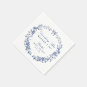 Blauer Brautparty Serviette (Ecke)