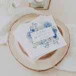 Blauer Brautparty Serviette<br><div class="desc">Diese Brautparty-Servietten verfügen über einen floralen Aquarellrahmen mit eleganten Blume in verschiedenen Blau- und Weißtönen,  perfekt für ein "Something Blue Before I Do"-Thema. Mit seiner raffinierten Blume und der Liebe zum Detail werden diese Servietten den Ton für ein unvergessliches und elegantes Brautparty Set geben.</div>