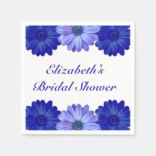 Blauer Brautparty Serviette (Vorderseite)