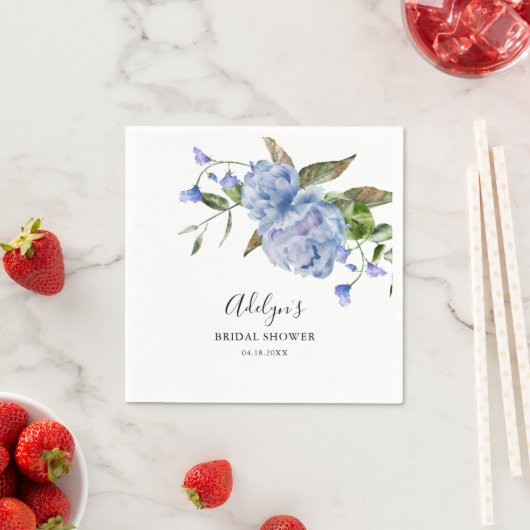 Blauer Brautparty Serviette (Beispiel)