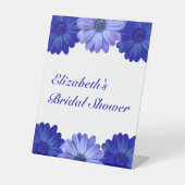 Blauer Brautparty Sockelschild (Vorderseite)