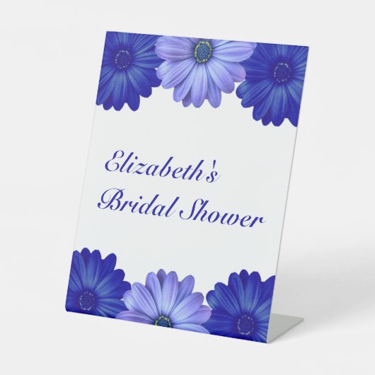 Blauer Brautparty Sockelschild (Vorderseite)