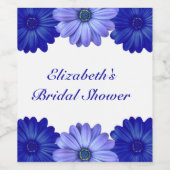 Blauer Brautparty Weinetikett (Einzelnes Label)