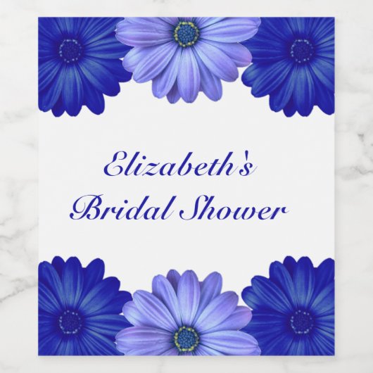 Blauer Brautparty Weinetikett (Einzelnes Label)