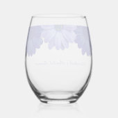 Blauer Brautparty Weinglas Ohne Stiel (Rückseite)