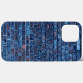 Blauer Brick Cool Case-Mate iPhone Hülle (Rückseite (Horizontal))