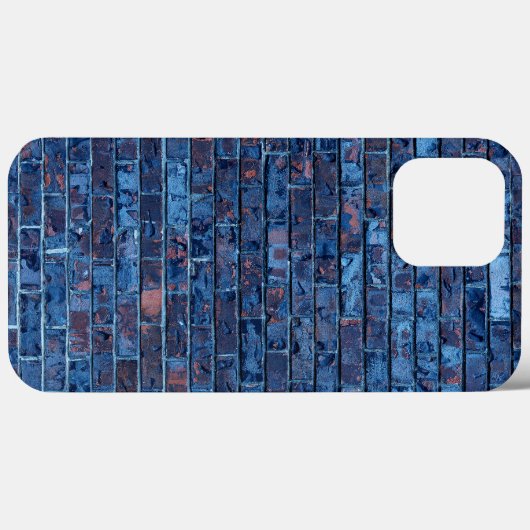 Blauer Brick Cool Case-Mate iPhone Hülle (Rückseite (Horizontal))