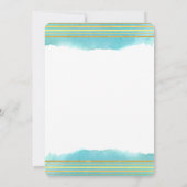 Blauer Bridal-Duschkopf - Einladung (Rückseite)