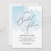 Blauer Bridal-Duschkopf - Einladung (Vorderseite)