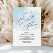 Blauer Bridal-Duschkopf - Einladung