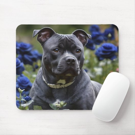 "Blauer Brindle Beauty: Ein Geheimtipp mit blauen Mousepad (Mit Mouse)