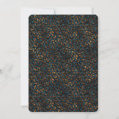 Blauer Bronze-Leoparden-Druck Einladung (Rückseite)