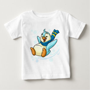 Blauer Bruce, der über Eis schiebt Baby T-shirt