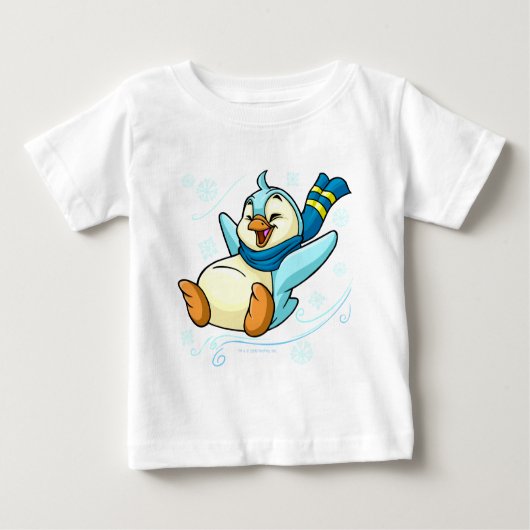Blauer Bruce, der über Eis schiebt Baby T-shirt (Vorderseite)