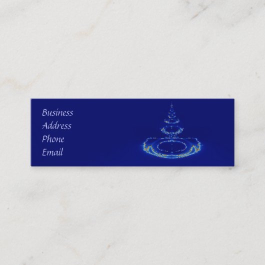 Blauer Brunnen Mini Visitenkarte (Vorderseite)