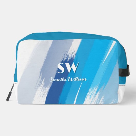 Blauer Brushub Klein Waschbeutel (Rückseite)