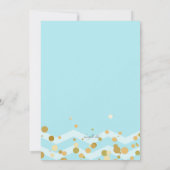 Blauer Bubble-Einladung Einladung (Rückseite)