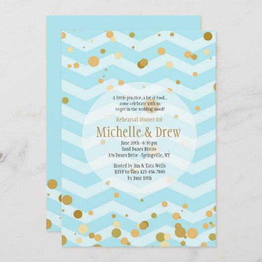 Blauer Bubble-Einladung Einladung (Vorne/Hinten)