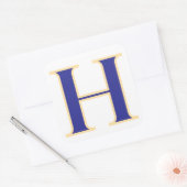 Blauer Buchstabe H Aufkleber (Umschlag)