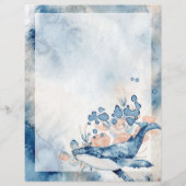 Blauer Buckelwal Unausgeglichene Schreibpapiere (Vorderseite)