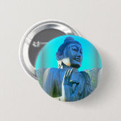 Blauer Buddha Button (Vorne & Hinten)