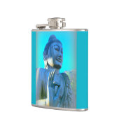 Blauer Buddha Flachmann (Links)