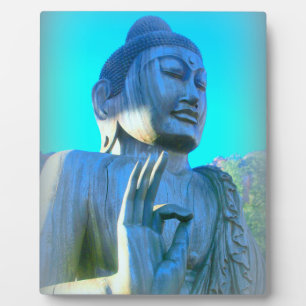 Blauer Buddha Fotoplatte